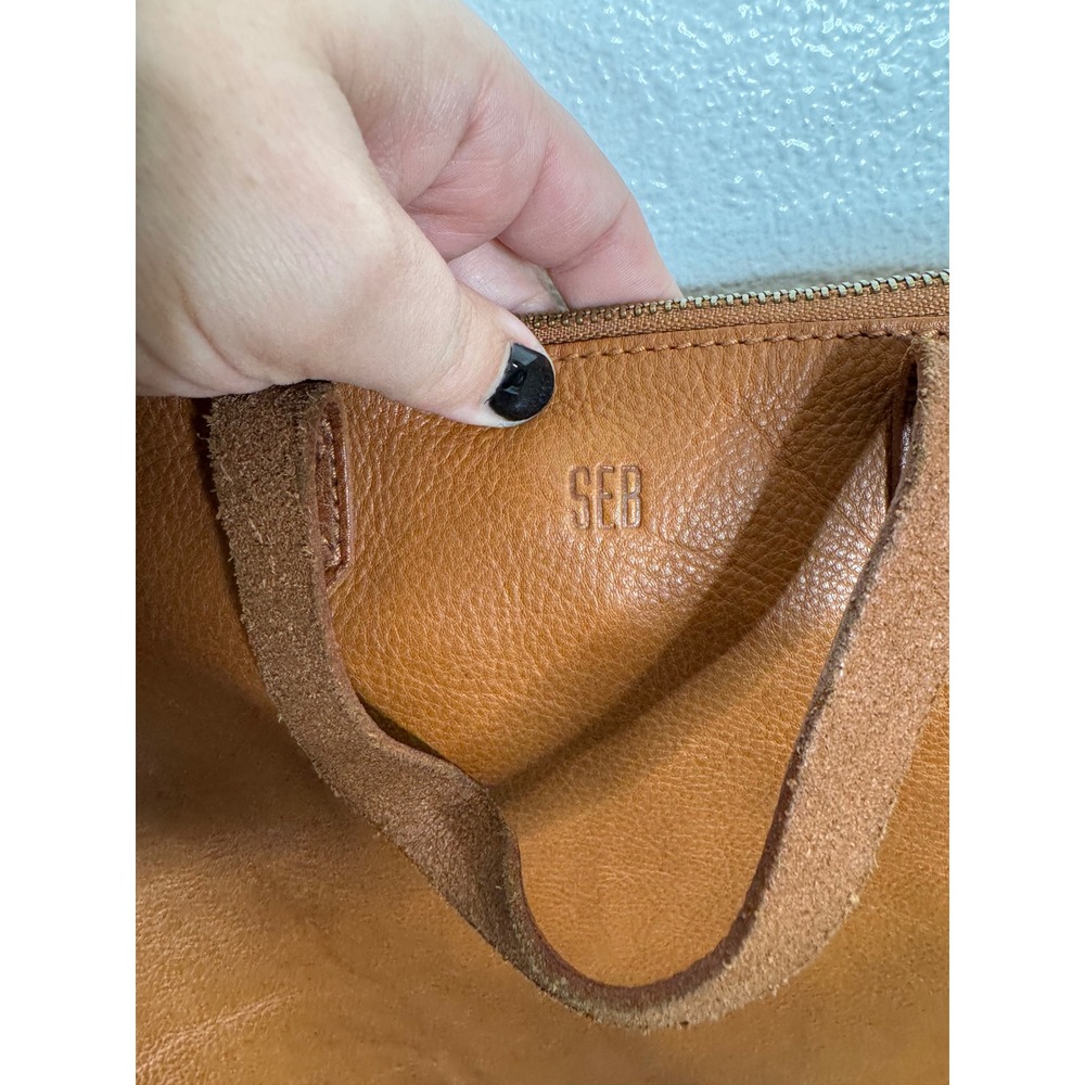 Madewell Transport Crossbody Bag English Saddle Brown Leather Monogram SEB - Picture 5 of 10